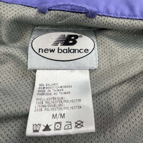 New Balance Womens Medium Purple USA Lightweight Jacket Full Zip Windbreaker Y2K - Picture 3 of 16